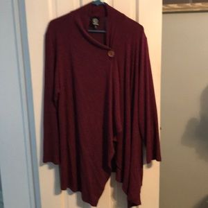 Maroon one button sweater